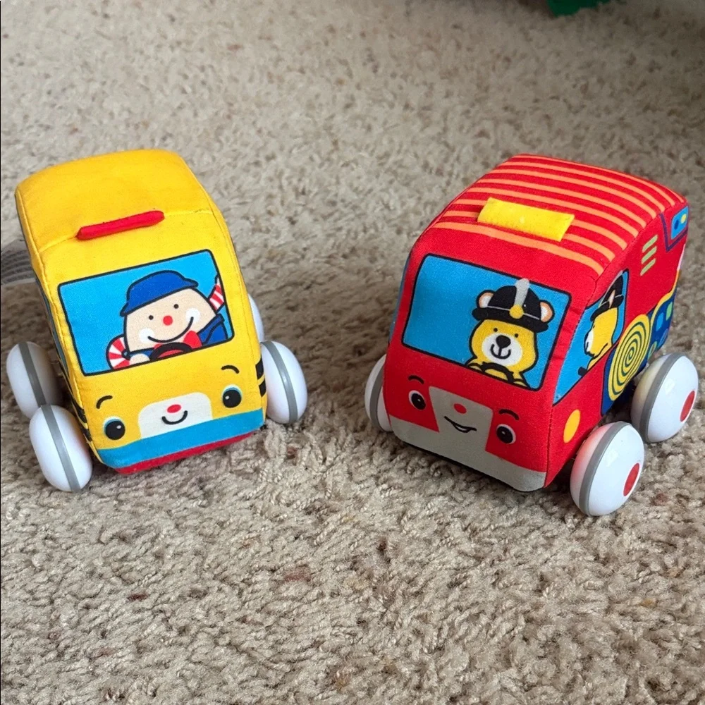 Melissa & Doug Colorful Pull Back Racers Soft Toy Vehicles (Washable)